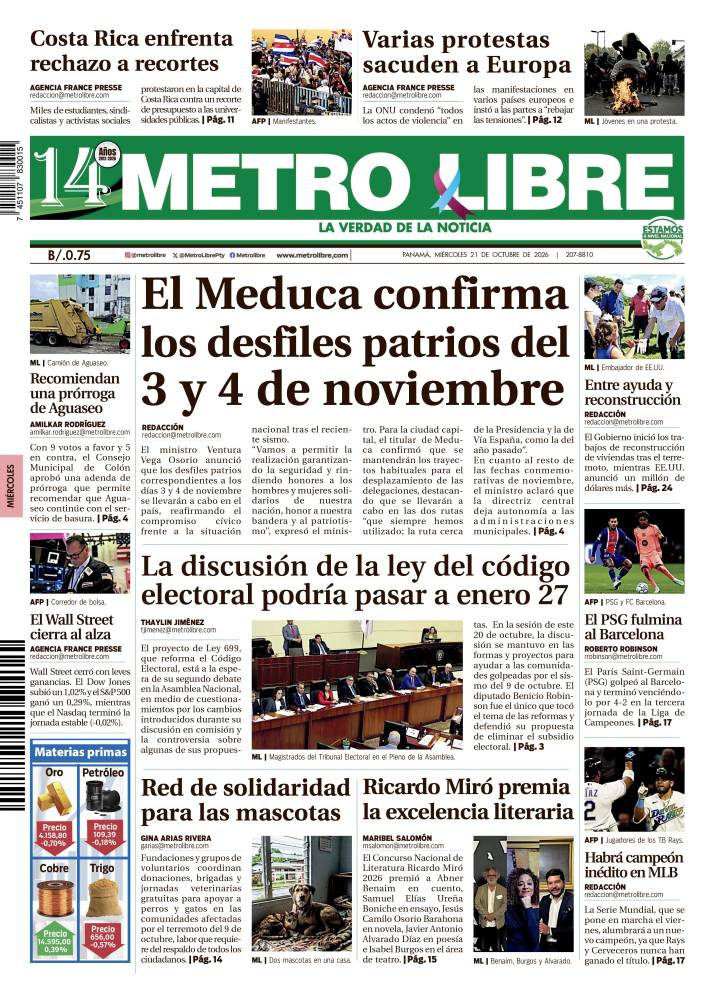 Portada del 21 de octubre de 2026