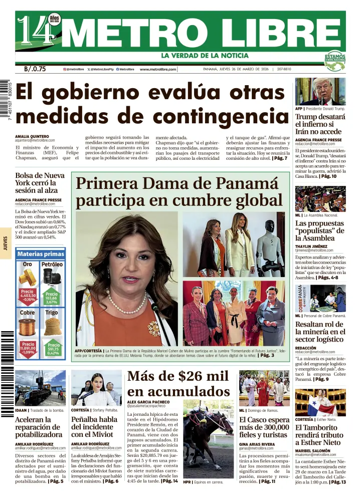 Portada del 26 de marzo de 2026