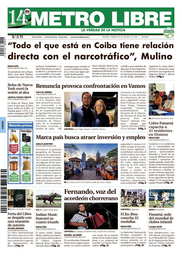 Portada del 28 de agosto de 2026