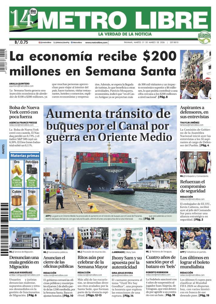 Portada del 31 de marzo de 2026