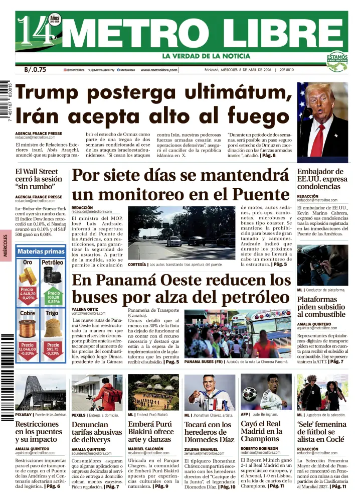 Portada del 8 de abril de 2026