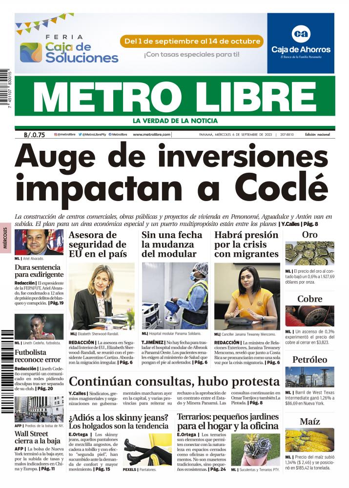 Portada del 6 de septiembre de 2023