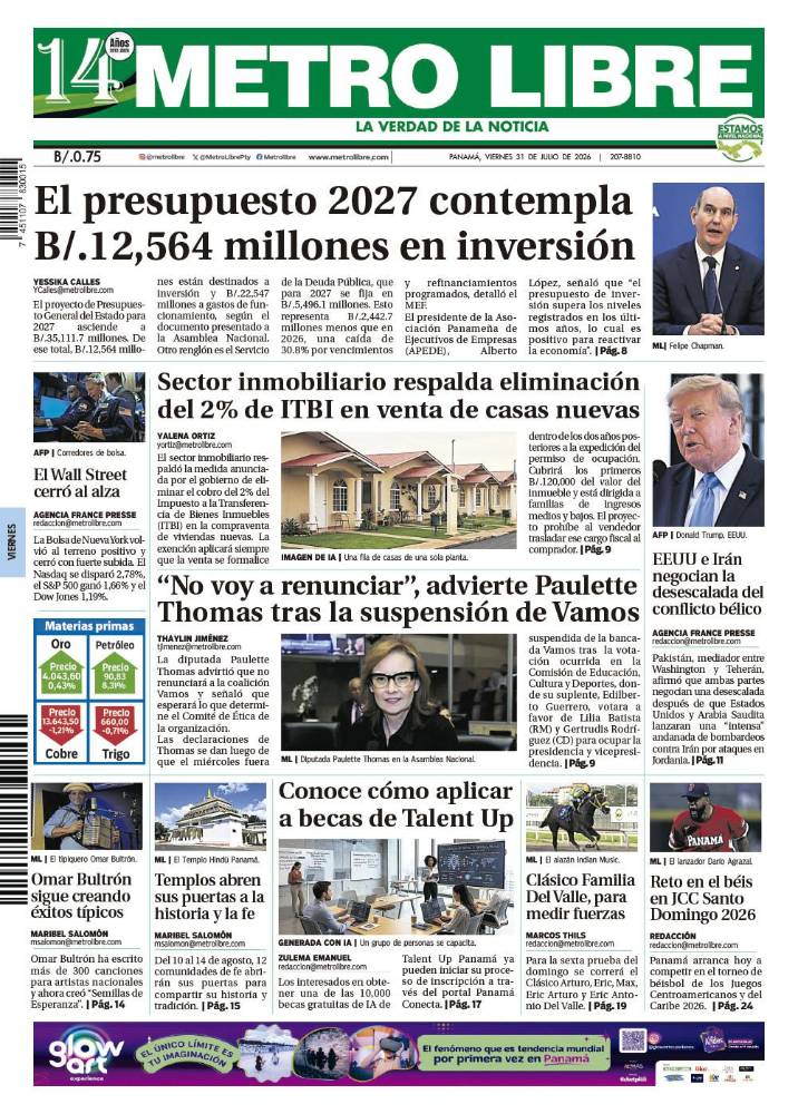 Portada del 31 de julio de 2026