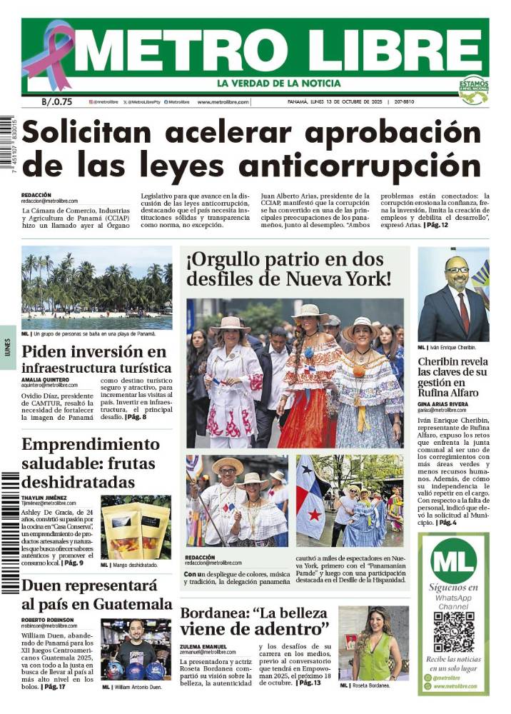Portada del 13 de octubre de 2025