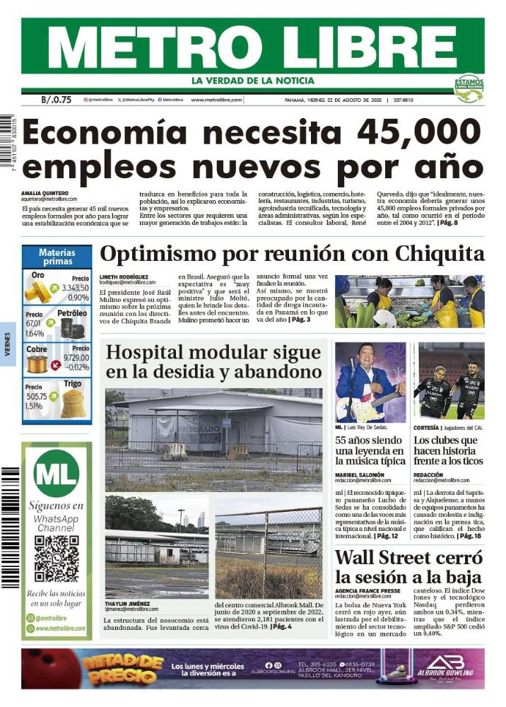 Portada del 22 de agosto de 2025