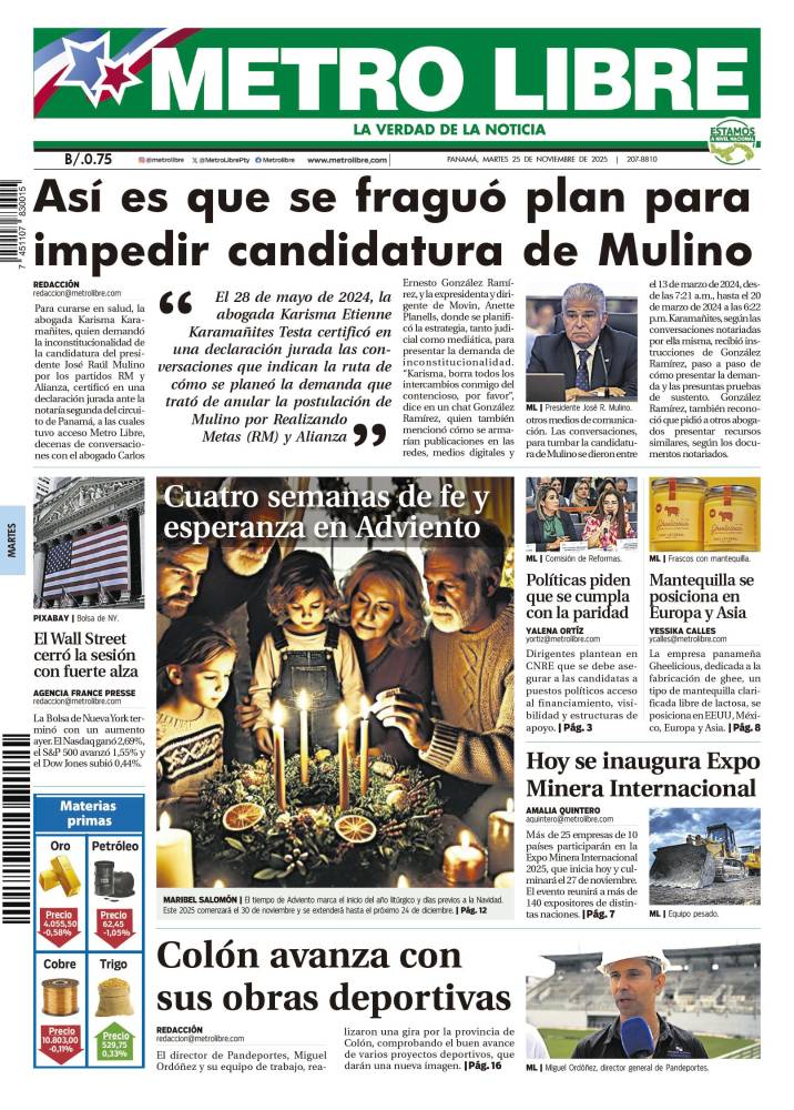 Portada del 25 de noviembre de 2025