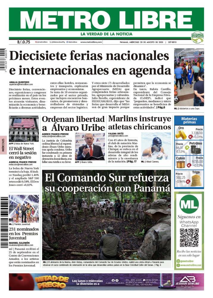Portada del 20 de agosto de 2025
