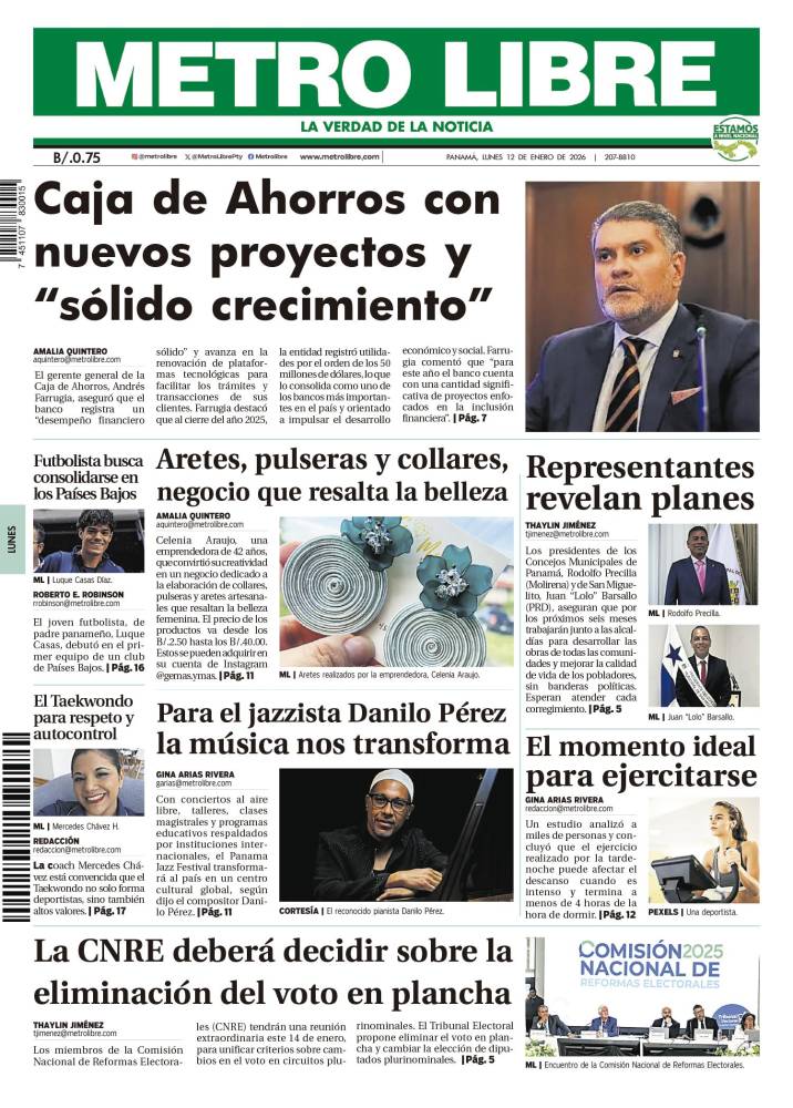 Portada del 12 de enero de 2026