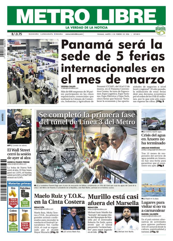 Portada del 3 de febrero de 2025