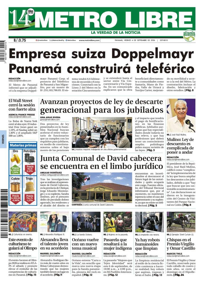 Portada del 4 de septiembre de 2026