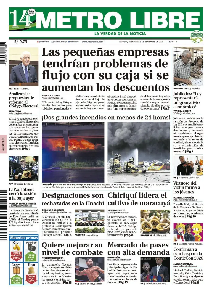Portada del 2 de septiembre de 2026