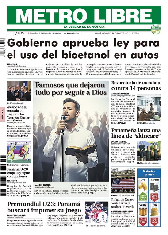 Portada del 1 de octubre de 2025