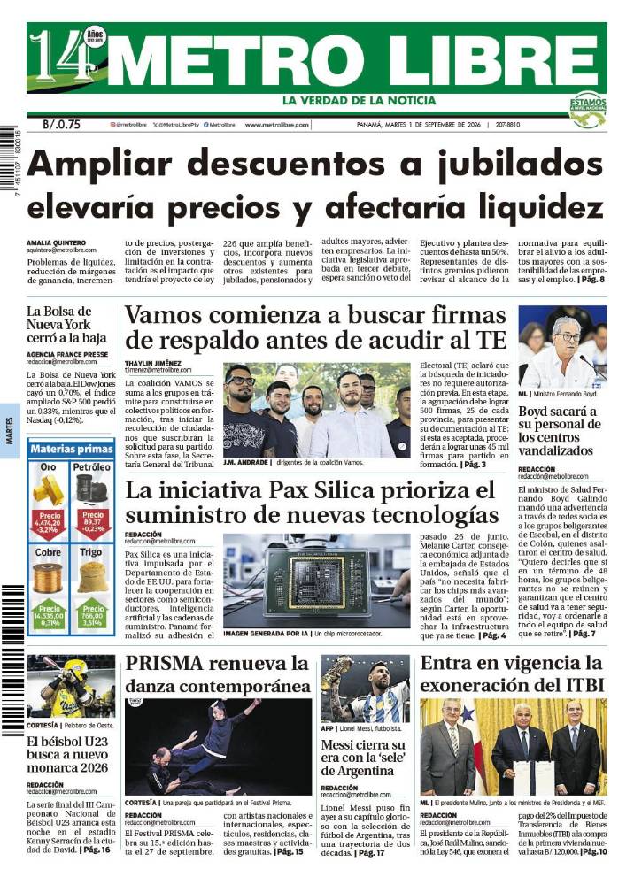 Portada del 1 de septiembre de 2026