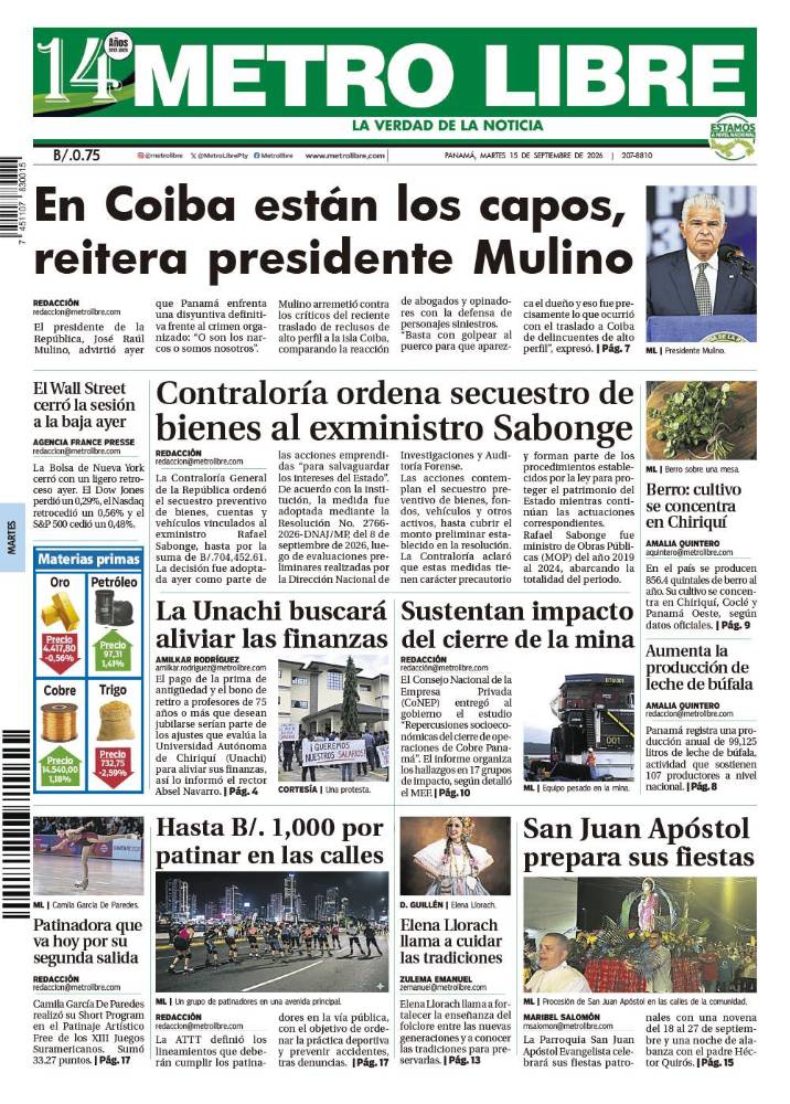 Portada del 15 de septiembre de 2026