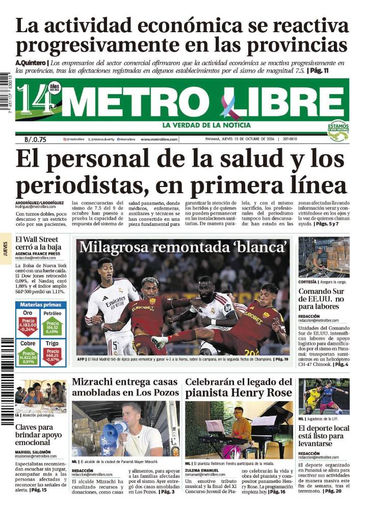 Portada del 15 de octubre de 2026