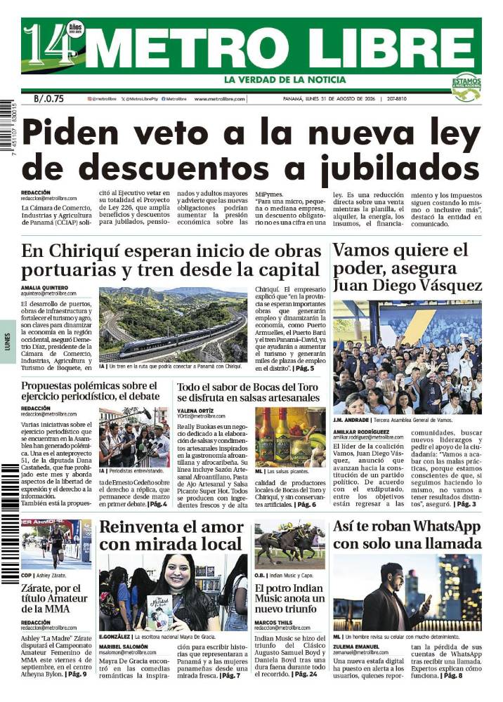 Portada del 31 de agosto de 2026