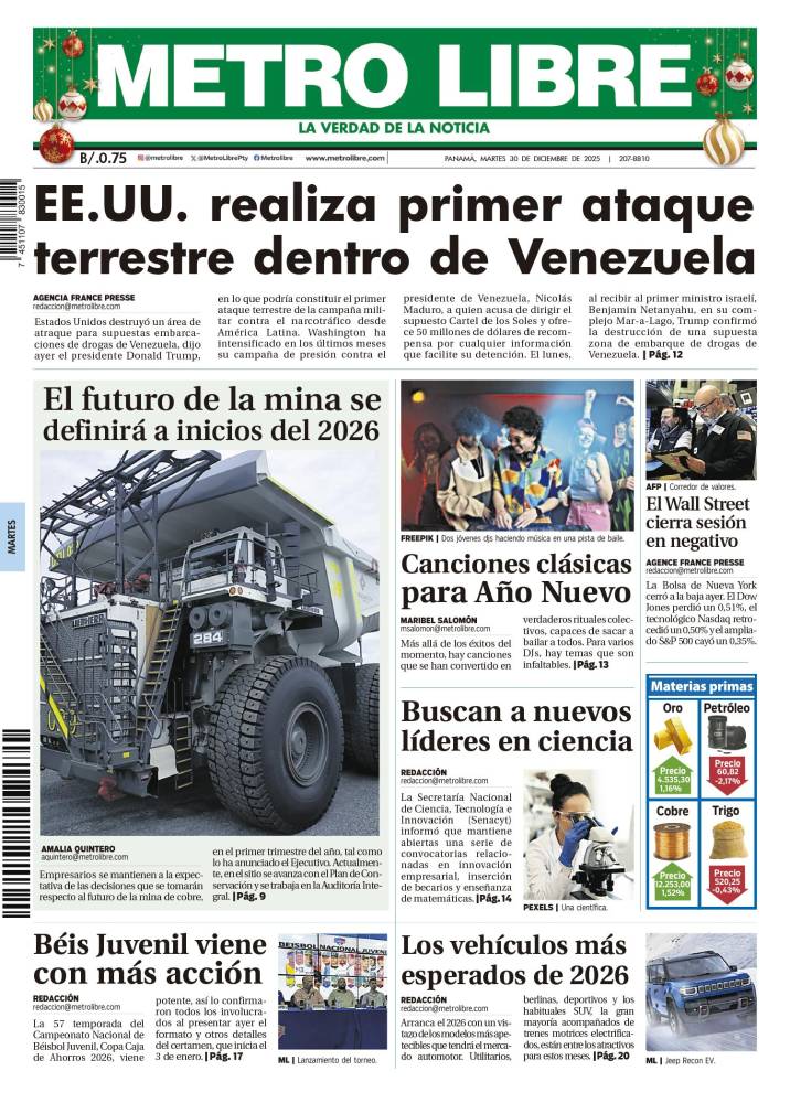 Portada del 30 de diciembre de 2025