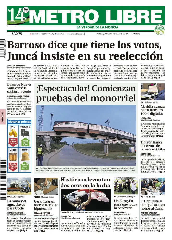 Portada del 15 de abril de 2026