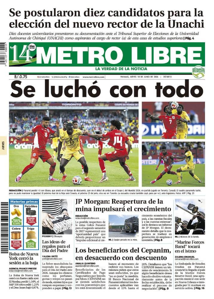 Portada del 18 de junio de 2026