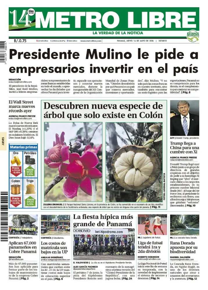 Portada del 14 de mayo de 2026