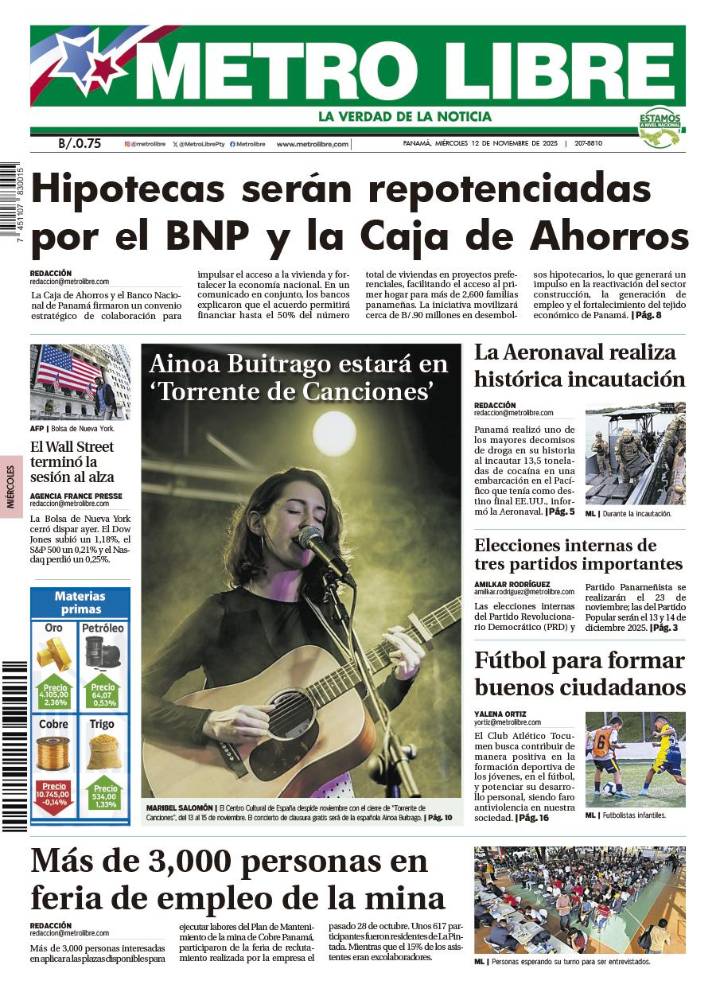 Portada del 12 de noviembre de 2025