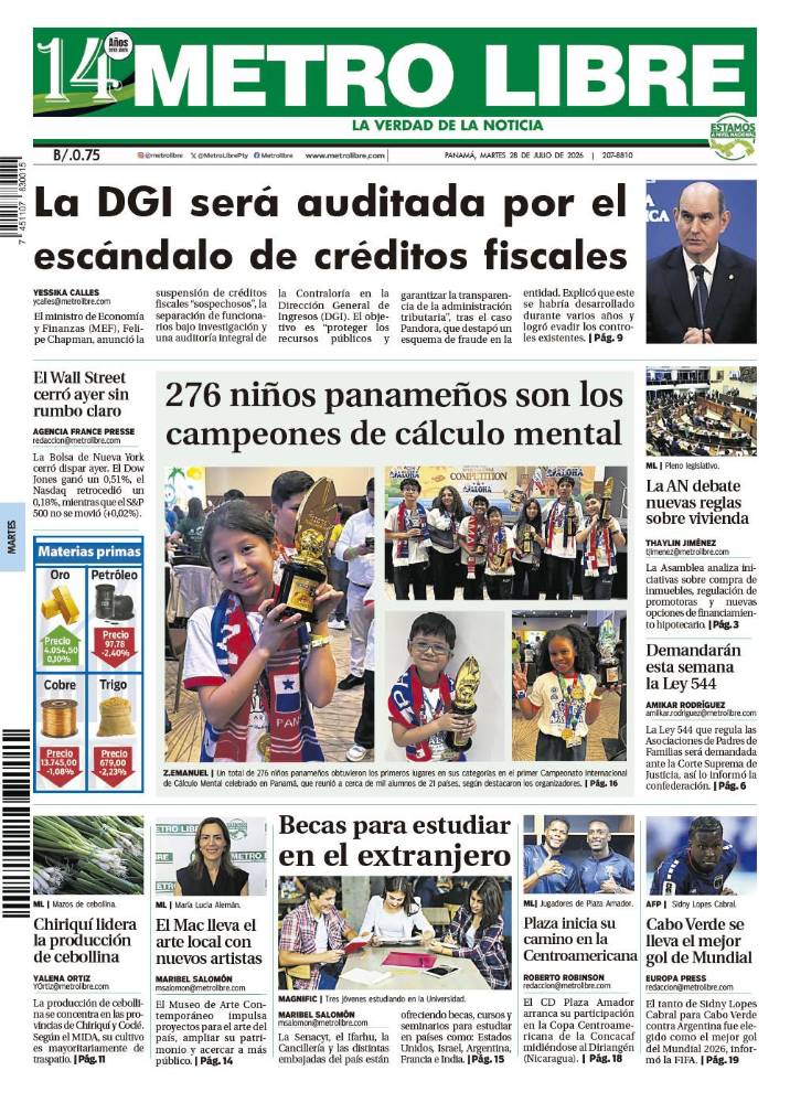 Portada del 28 de julio de 2026