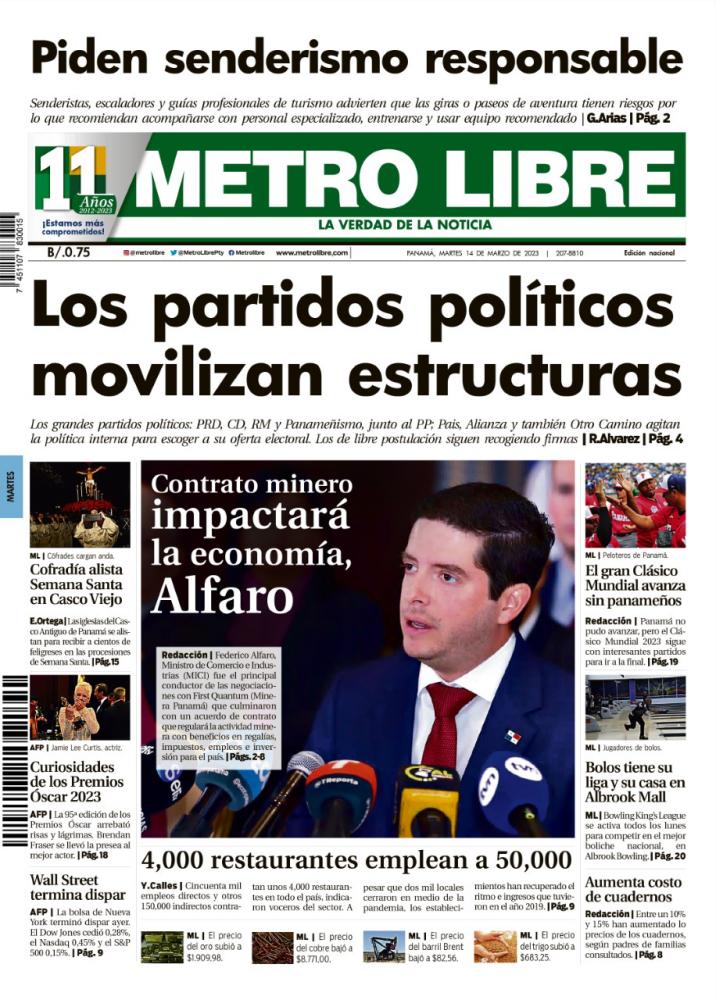 Portada del 14 de marzo de 2023