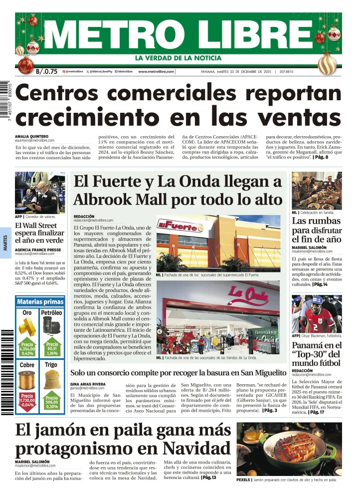 Portada del 23 de diciembre de 2025