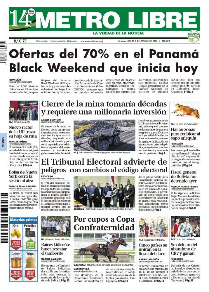 Portada del 2 de octubre de 2026