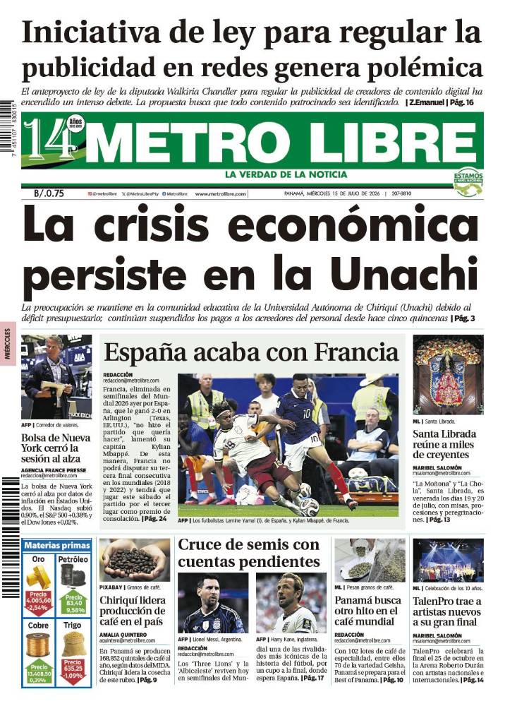 Portada del 15 de julio de 2026