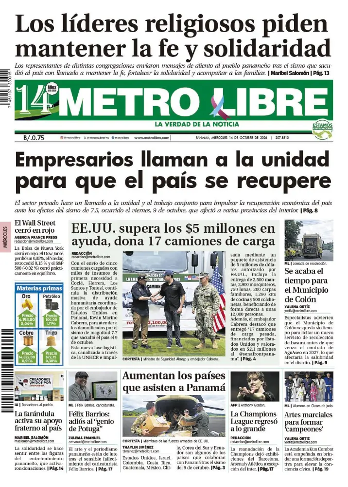 Portada del 14 de octubre de 2026