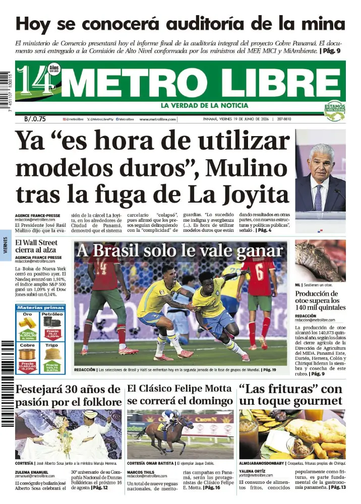 Portada del 19 de junio de 2026