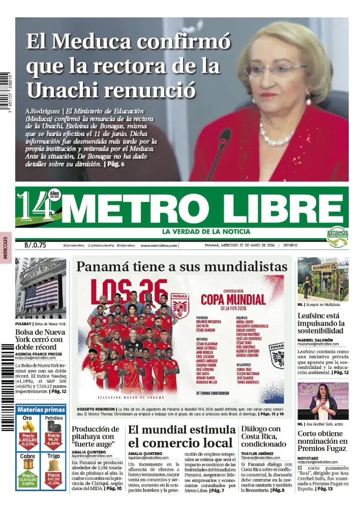 Portada del 27 de mayo de 2026
