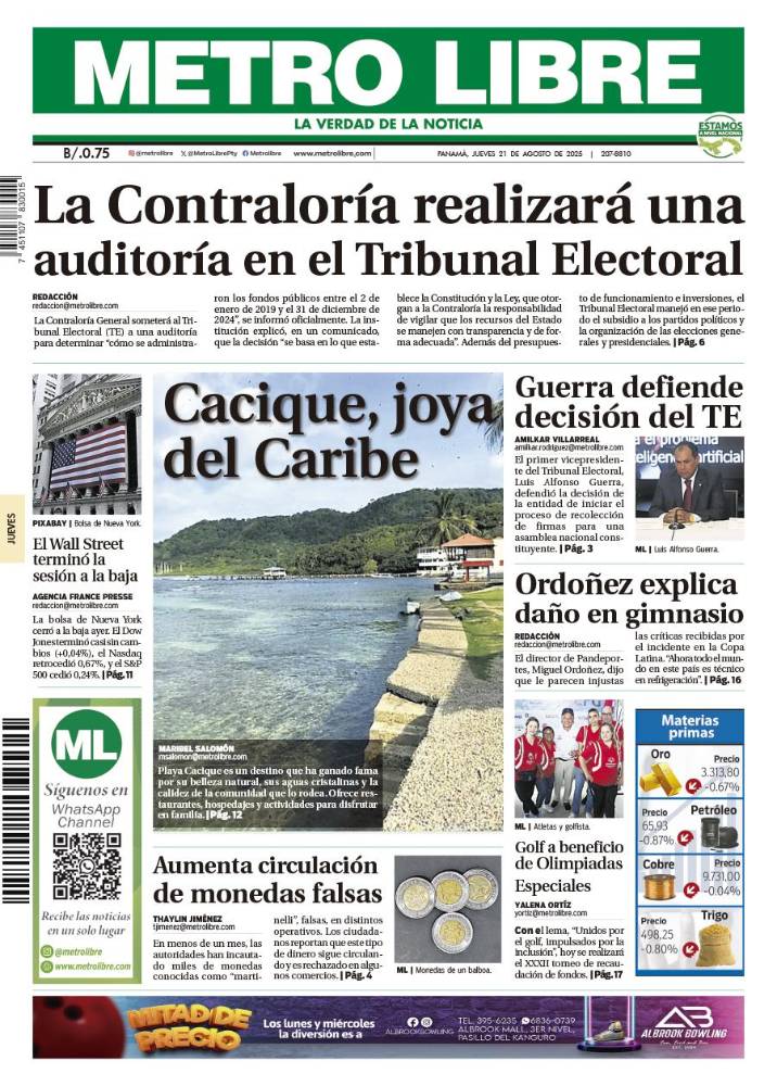 Portada del 21 de agosto de 2025