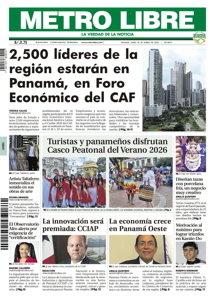 Portada del 26 de enero de 2026