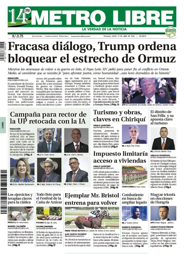Portada del 13 de abril de 2026