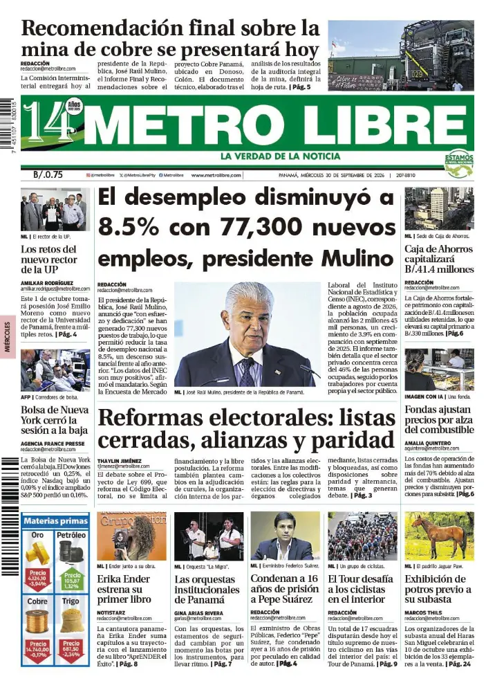 Portada del 30 de septiembre de 2026