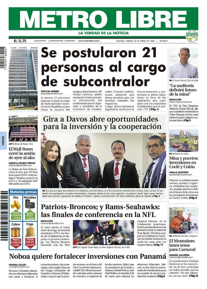 Portada del 23 de enero de 2026