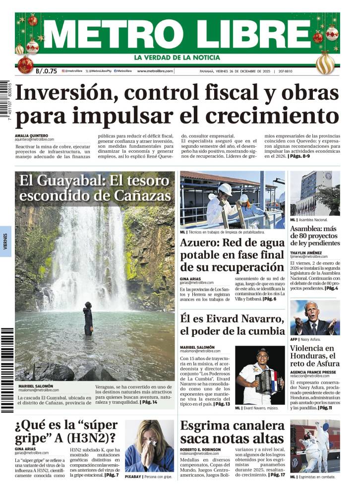 Portada del 26 de diciembre de 2025