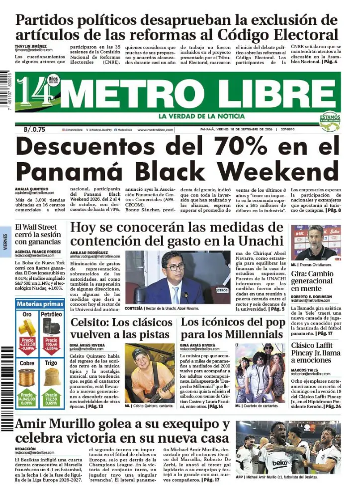 Portada del 18 de septiembre de 2026