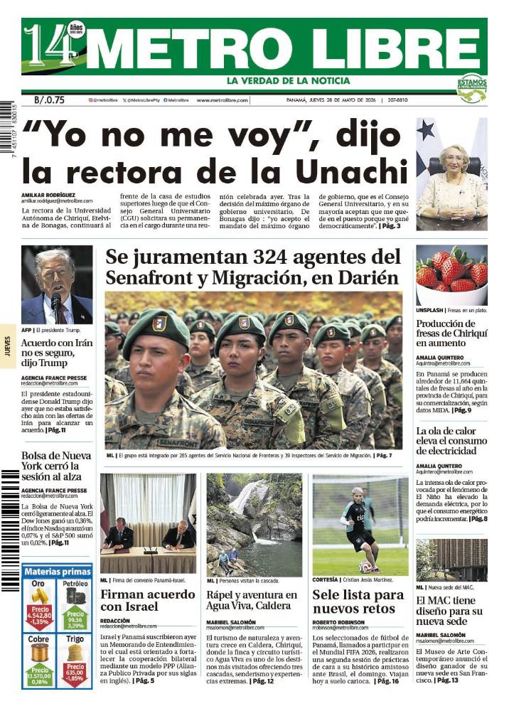 Portada del 28 de mayo de 2026