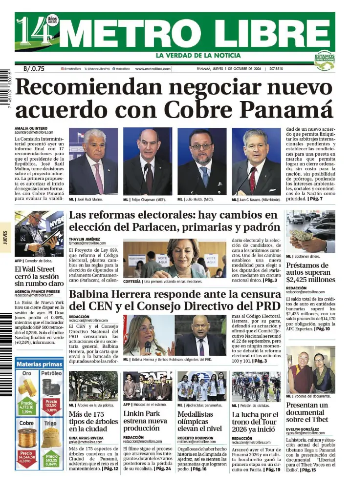 Portada del 1 de octubre de 2026
