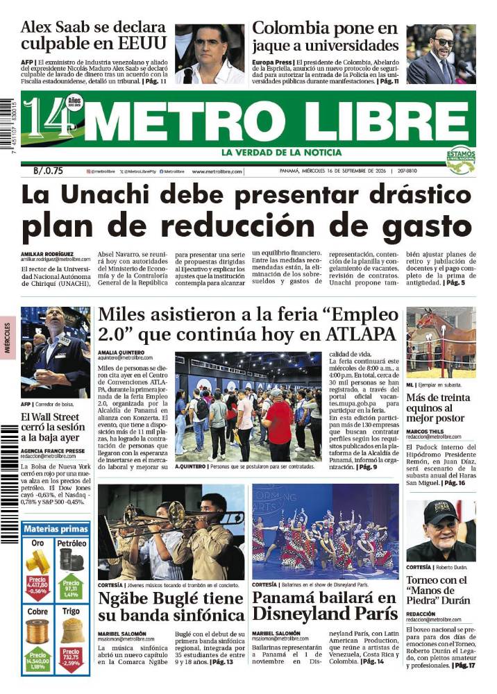 Portada del 16 de septiembre de 2026