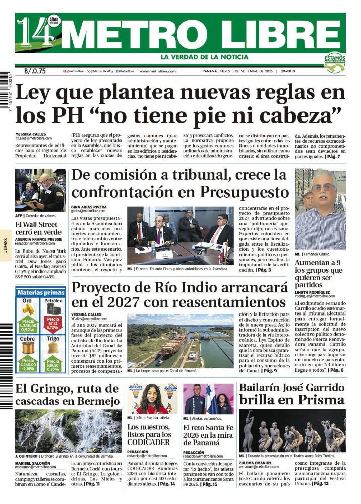 Portada del 3 de septiembre de 2026
