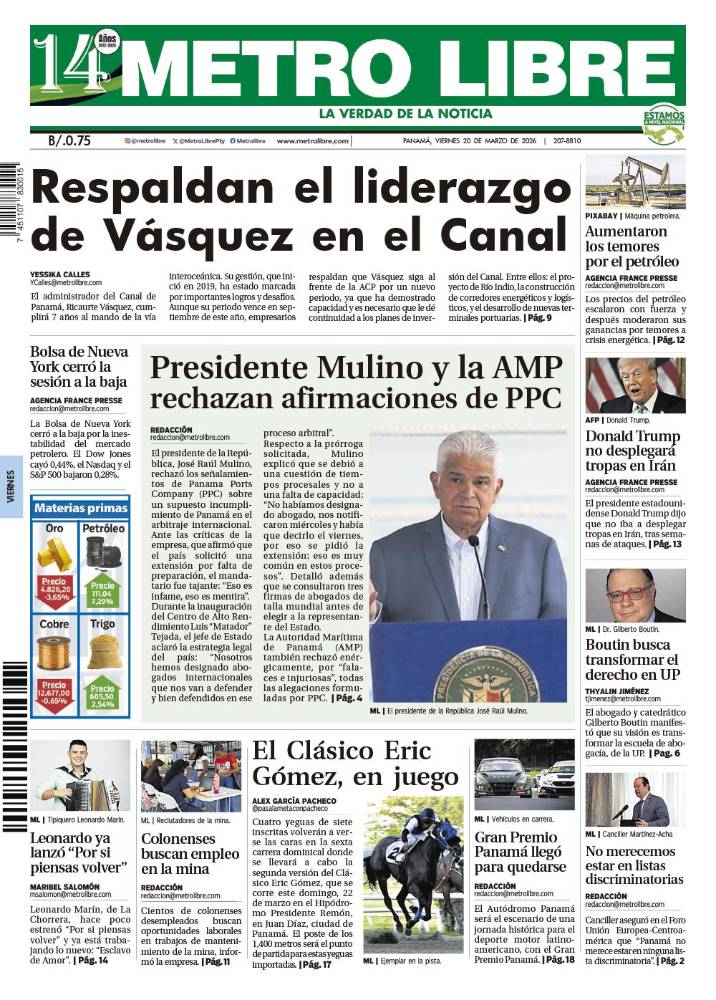 Portada del 20 de marzo de 2026