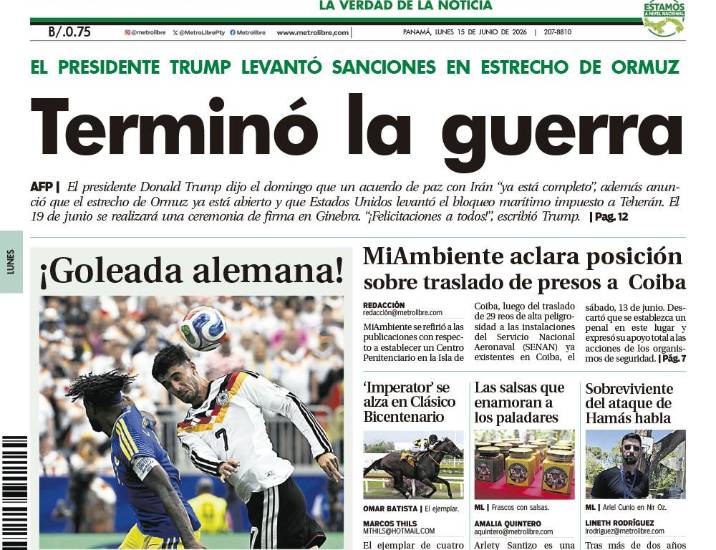 Portada del 15 de junio de 2026