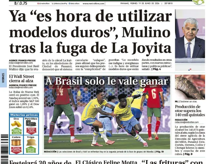 Portada del 19 de junio de 2026
