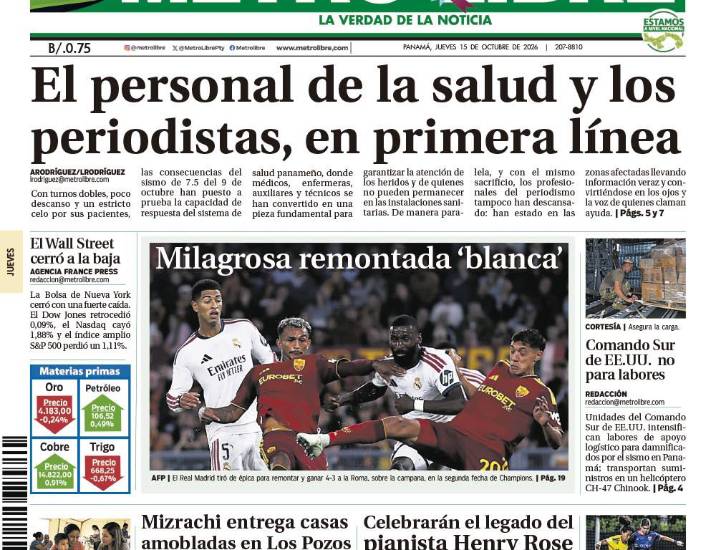 Portada del 15 de octubre de 2026