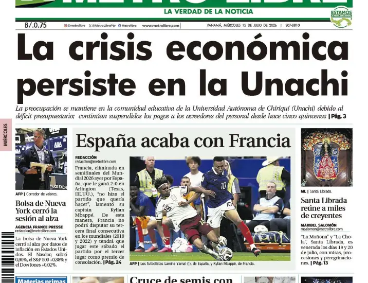 Portada del 15 de julio de 2026