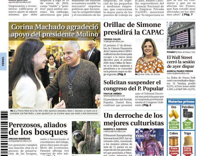 Portada del 12 de diciembre de 2025